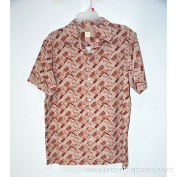 Button Up Custom Print Short Sleeves Shirts